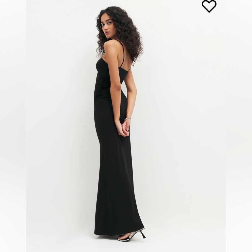 NWT Reformation Black Maxi Leone Knit Dress - Picture 3 of 12